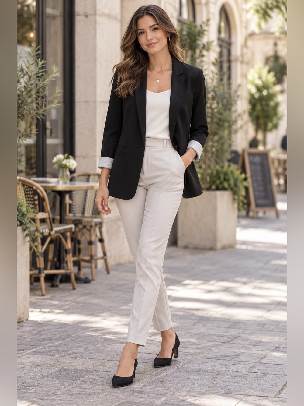 Smart Set Black Open-Front Women's Blazer